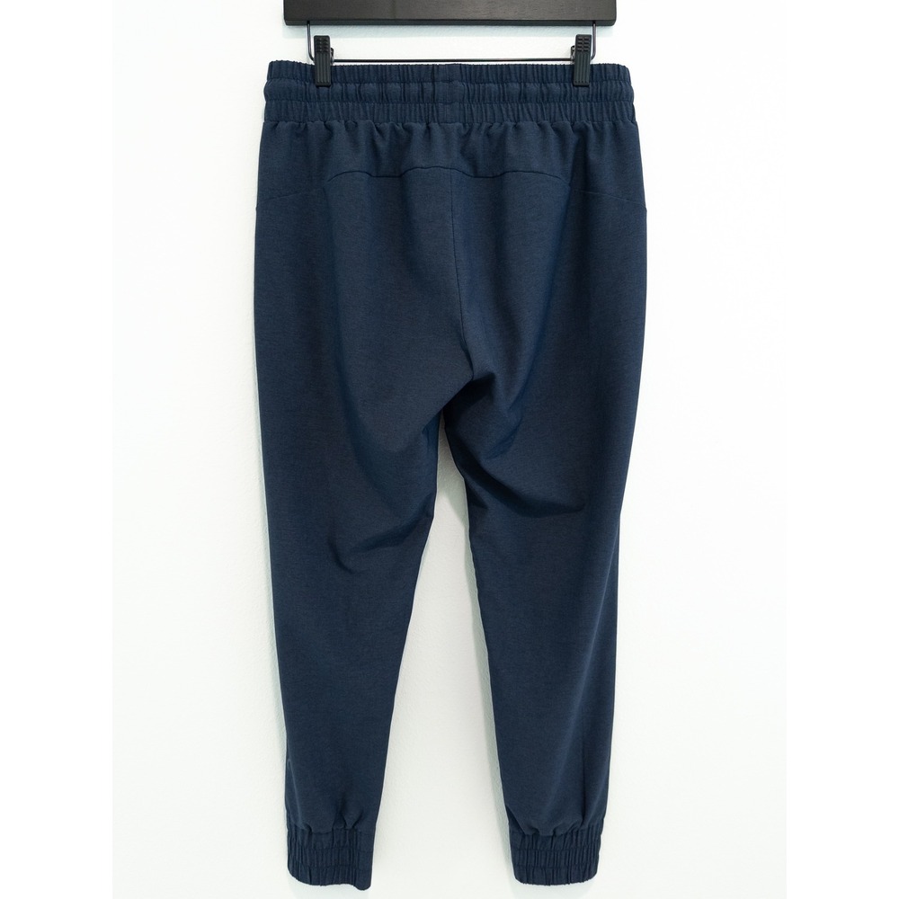 Jogger Pants Womens Blue Nylon Drawstring High Rise Sporty Athleisure Activewear - Picture 2 of 7